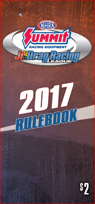 NHRA Summit Racing Jr Drag Racing League 2017 Rulebook
